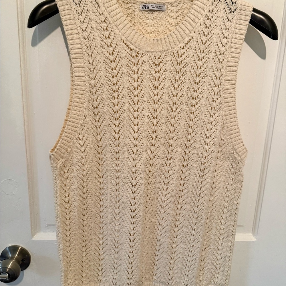 Zara Beige Knit Tank Top